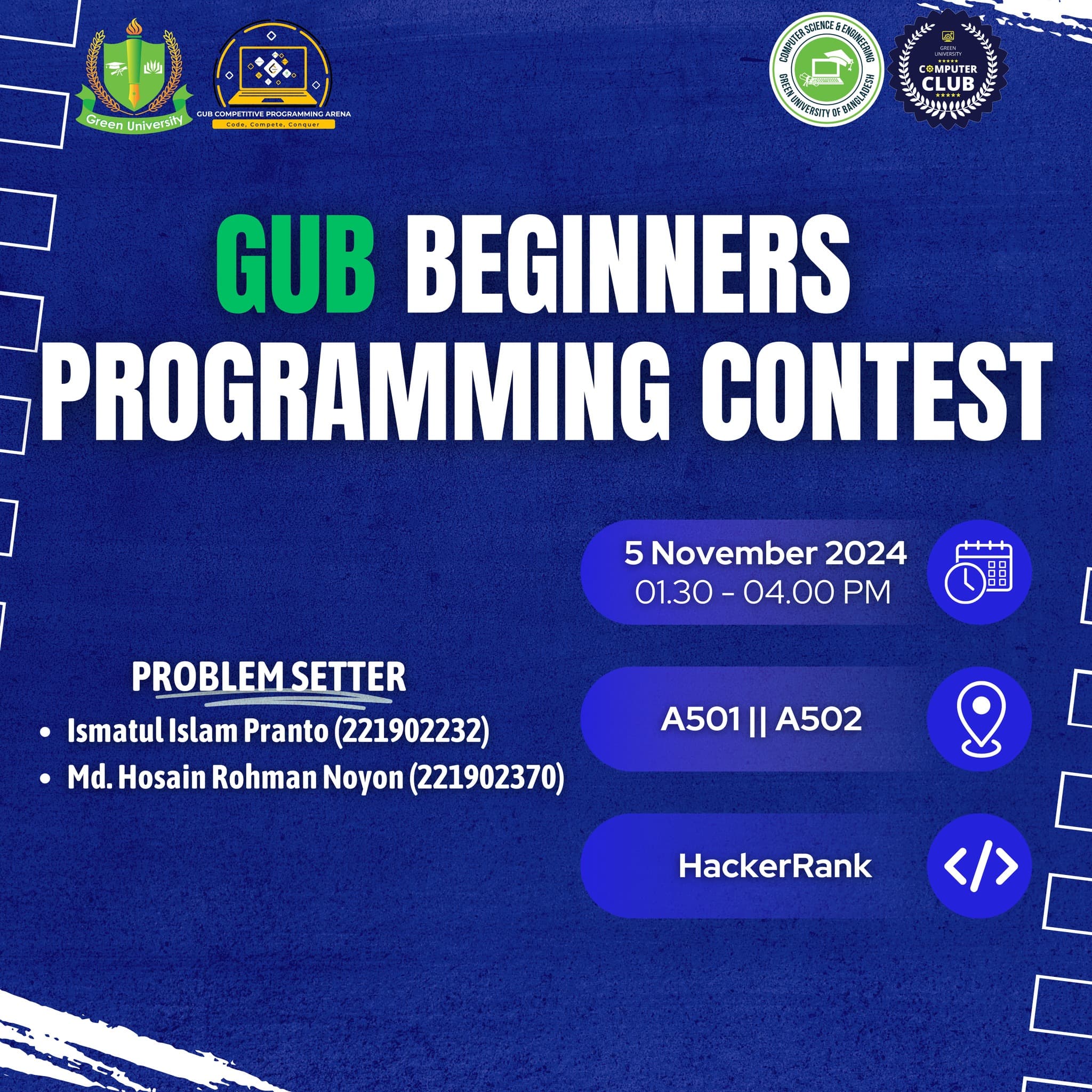 GUB Beginners Programming Contest
